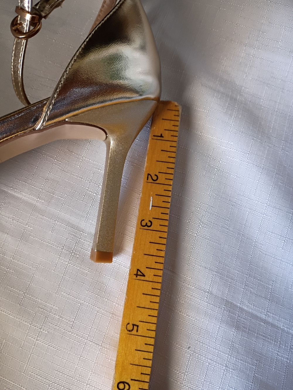 Lulus Gold Ankle-Strap High Heel Sandals Size 8.5 - Picture 6 of 11